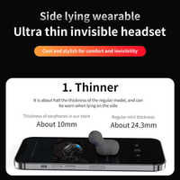 AliSelect X55 Écouteurs de sommeil TWS Bluetooth 5.3 avec réduction de bruit ENC, appairage automatique et commande tactile intelligente, intra-auriculaires