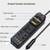 Direkt verkauf ab Werk DC 12V bis AC 220V USB Mini Auto Wechsel richter Auto ladegerät Steckdose Wechsel richter
