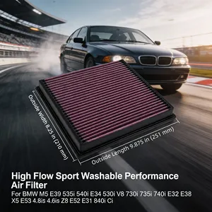 Filtre à air sport haute performance pour <span class=keywords><strong>BMW</strong></span> M5 <span class=keywords><strong>E39</strong></span> 535i <span class=keywords><strong>540i</strong></span> E34 530i <span class=keywords><strong>V8</strong></span> 730i 735i 740i E32 E38 X5 E53 4.8is 4.6is Z8 E52 E31 840i Ci - Product Image 1
