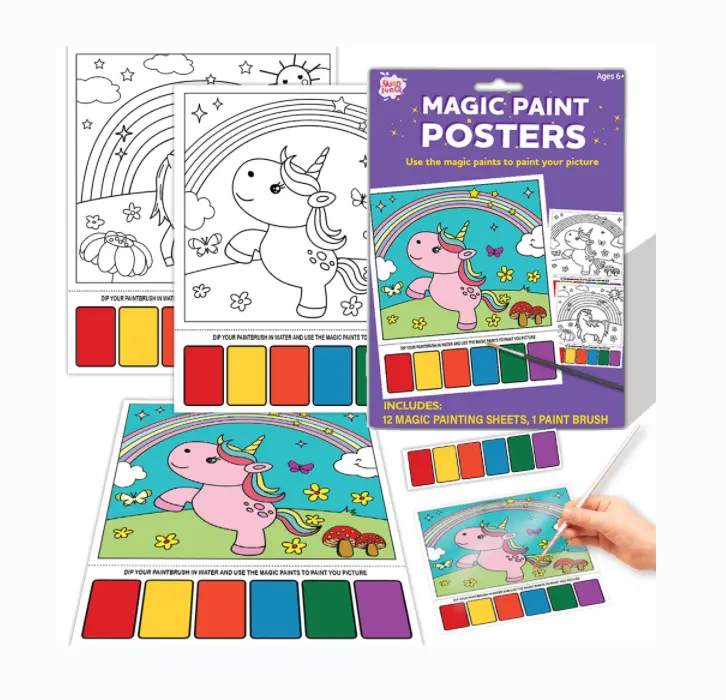 Hot Sale Magic Watercolor Posters Pocket Kids Water Colour Painting Book Set
