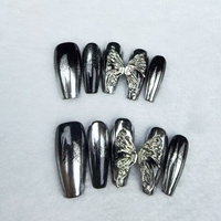 Clavos a presión lazo de metal negro accesorios 3D alta calidad reutilizable hecho a mano