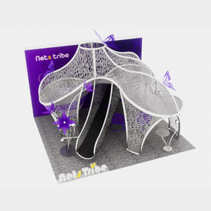 NetsTribe Middle East Expo: Preventa de la Instalación de Arte Cinético de Red de Cuerda Aleatoria Tejida a Mano, Ganadora del Premio IAAPA - Product Image 2