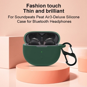 Vente en gros d'étui en silicone pour écouteurs sans fil de couleur pure pour <span class=keywords><strong>SoundPEATS</strong></span> <span class=keywords><strong>Air3</strong></span>-Deluxe étui pour écouteurs - Product Image 3