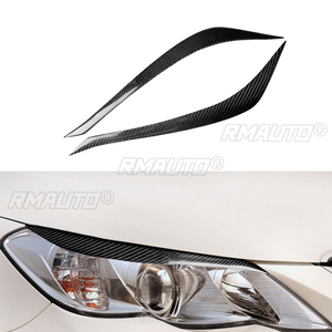 1 paire de garnitures de phares en fibre de carbone véritable pour Toyota Reiz 2010 2011 2012, caches de phares, autocollants de voiture - Product Image 1