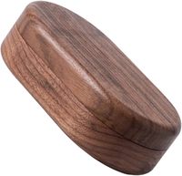 Boîte à bijoux en bois vintage élégante Organisateur portable pour voyage Mallette de rangement compacte peinte pour colliers Bracelets boucles d'oreilles