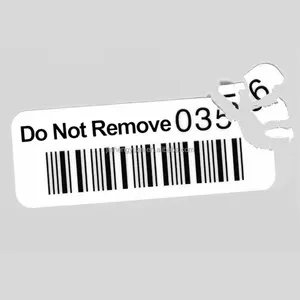 Autocollant destructible Étiquette de code à barres de sécurité inviolable Garantie nulle en cas de sceau Étiquette destructible cassée