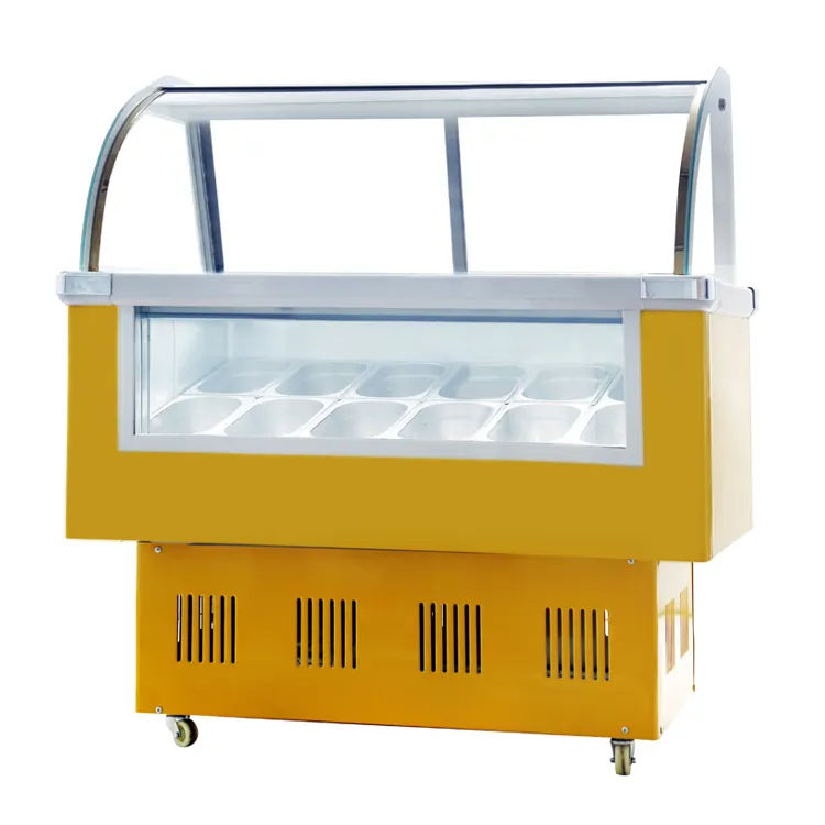 R134a commerciale Macchine Per Gelato/Fabbricatori di Ghiaccio/Refrigerazione Commerciale e piano In Vetro Congelatori vetrina