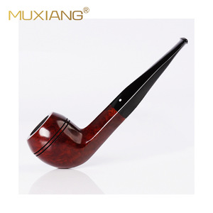 Muxiang Wooden Tobacco Pipe 9mm Filter Freestyle Bullhead Solid Wood Smoking Pipe - Product Image 5