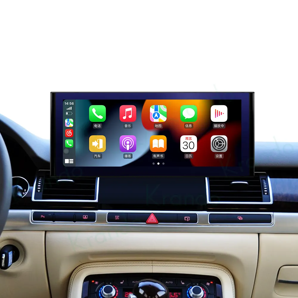 Автомагнитола Krando, Android 11,0, 8 ГБ ОЗУ, 128 ГБ, 12,3 дюйма, для Audi A8 S8 d3 2003 +, Автомобильная Мультимедийная навигационная система, беспроводная автомобильная Система android