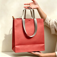 Boîte cadeau personnalisée en soie rose pour produits de soie, emballage carré rose pour foulard en soie avec sac en papier