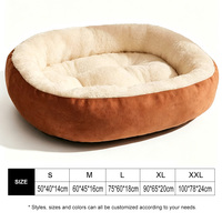 Coussin ovale pour chien et chat en polaire douce et chaude, antidérapant, lavable, facile à nettoyer, OEM ODM personnalisé