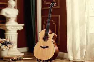 جيتار كلاسيكي أصلي من تيرينس G20 للمبتدئين، بتصميم أنيق ومحمول، مصنوع من خشب القيقب من الخلف والجوانب، مع لوحة علوية من خشب الأبنوس، مخصص للأولاد. - Product Image 6