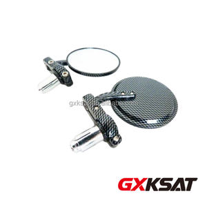 Espejo Retrovisor CNC para Motocicleta <span class=keywords><strong>Cafe</strong></span> <span class=keywords><strong>Racer</strong></span>, Estilo Vintage Redondo, Espejo Lateral de Carbono - Product Image 5