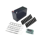 Boîte de rangement pour batterie au lithium 12V 7Ah, ensemble complet comprenant un boîtier vide, une bande en nickel, un BMS 3s 40A et un support de batterie pour vélo électrique