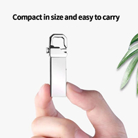 Clé USB Métallique USB 3.0 1 To 2 To 128 Go 64 Go Type-C pour Android avec Porte-clés et Boîtier en Étain