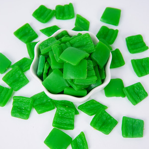 Bloques de chile simulados de PVC, comida simulada (pimientos verdes y rojos), guarniciones, cocina casera divertida, pimientos verdes en tiras - Product Image 3