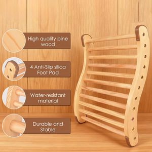 Respaldo de Sauna en Forma de S de Madera, Color Madera Natural, Desmontable, Accesorio para Sala de Sudoración, Diseño Escandinavo - Product Image 3