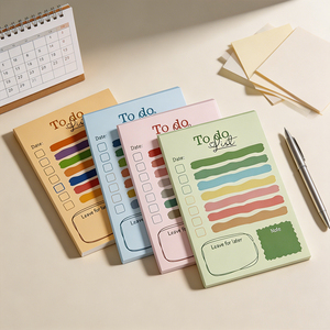 Blocs de notas personalizados SK, coloridos, con listas de tareas, organizadores de notas adhesivas con sección de fecha y notas. - Product Image 2