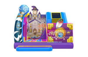 Toboggan Gonflable Combo Magic Academy en PVC Durable et Non Toxique pour Fêtes d'Anniversaire d'Enfants dans la Cour avec Décoration Thème Sorcier Sûr - Product Image 2