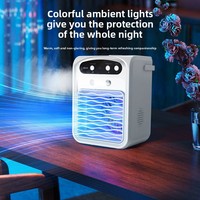 Ventilateur d'air portable écologique avec haut-parleur Bluetooth, faible bruit, rechargeable par USB, mini ventilateur de bureau