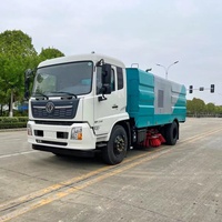 Camion balayeuse de rue Dongfeng Euro 3 Euro 5 4x2, machine de balayage de voirie par aspiration, camion de nettoyage