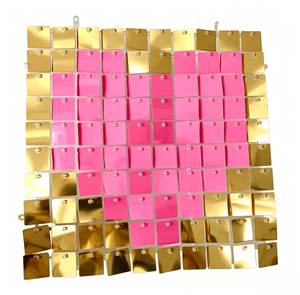 Wholesale PET Wind Spinner <b>Sequin</b> <b>Wall</b> <b>Panel</b> Free Splicing Custom Pattern Shimmer Backdrop for Event Photo Booth - Product Image 1
