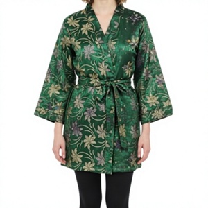 Chaqueta de Verano Elegante para Mujer, Estampado Floral, Cuello en V, Sin Mangas, Largo Midi, Estilo Hippie Boho con Cola de Cascada - Product Image 1