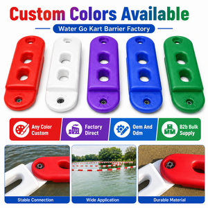 Barrière flottante HDPE Aqua Kart résistante aux UV, garde-corps emboîtable à haute résistance aux chocs pour piste de course, idéale pour les compétitions de surf et de bateaux - Product Image 4