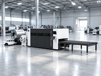 Machine de découpe laser à fibre CNC automatique haute efficacité avec système de déroulage et de nivellement, utilisation facile, compatible AI BMP DWG DXF DST
