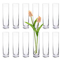 Vases cylindriques en verre pour bougies, décoration de table, vases transparents pour bougies flottantes de mariage MH-TZ0911