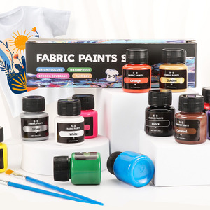 Suministros DE ARTE XinyiArt, 12 colores, 25ml, pigmento ecológico, tela, <span class=keywords><strong>pintura</strong></span> de fibra, <span class=keywords><strong>pintura</strong></span> <span class=keywords><strong>textil</strong></span> para lienzo, <span class=keywords><strong>ropa</strong></span>, zapatos, <span class=keywords><strong>pintura</strong></span> - Product Image 1