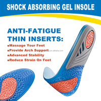 Semelles intérieures de chaussures en gel TPE pour la fasciite plantaire antifatigue sport confort et absorption des chocs personnalisées