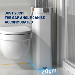 Sợi Nhỏ 40Cm Lau Phẳng Kit Sàn Làm Sạch Ướt Và Khô Sử Dụng 360 Xoay Lau Phẳng Tiết Kiệm Không Gian Lau Thiết Lập Với Hẹp Khoảng Cách Xô - Product Image 2