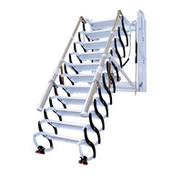 Échelle télescopique pliable pour la maison, largement utilisée pour les balcons extérieurs, les greniers intérieurs, les maisons à niveaux duplex