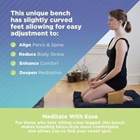 Banc de méditation en bambou réglable, moderne et écologique, tabouret de yoga portable pour la maison, l'hôtel, l'appartement et la chambre à coucher