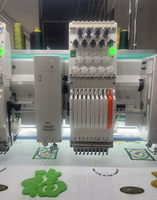 Machine à broder plate automatique à 9 aiguilles, double tête, informatisée avec moteur à engrenages