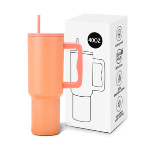 <span class=keywords><strong>Venta</strong></span> caliente regalo termo taza precio de <span class=keywords><strong>compra</strong></span> a granel acero inoxidable 304 aislamiento impresión personalizada tapa de paja 40oz vaso con mango lateral - Product Image 1
