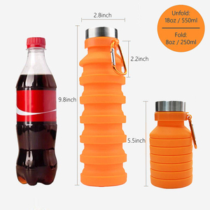Bouteille d'eau pliable en silicone au design unique pour le sport, le camping ou les voyages – Prix de gros, Ventes Flash - Product Image 3