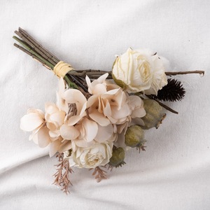 Bouquet de fleurs artificielles Cynthia, rose, hortensia, décoration de mariage, décoration murale, CF01004 - Product Image 3