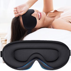 Arka ve yan uyuyan için lüks Sleepmask sıfır göz basıncı gece körü körüne göz bandı kapak blok Out işık 3D uyku maskesi - Product Image 1