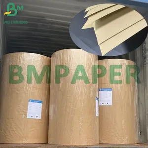 100g 120g Saco de papel Kraft sin blanquear marrón semiextensible para bolsa de cemento de 2 o 3 capas