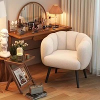 Fauteuil de salon moderne en tissu - Design durable et confortable avec pieds en métal, mobilier pour appartement et hôtel