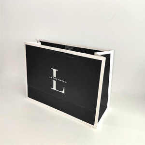 Ropa interior personalizada de lujo al por menor, portador de compras, bolsas de papel, asas de cuerda, diseño de logotipo impreso personalizado único promocional - Product Image 1