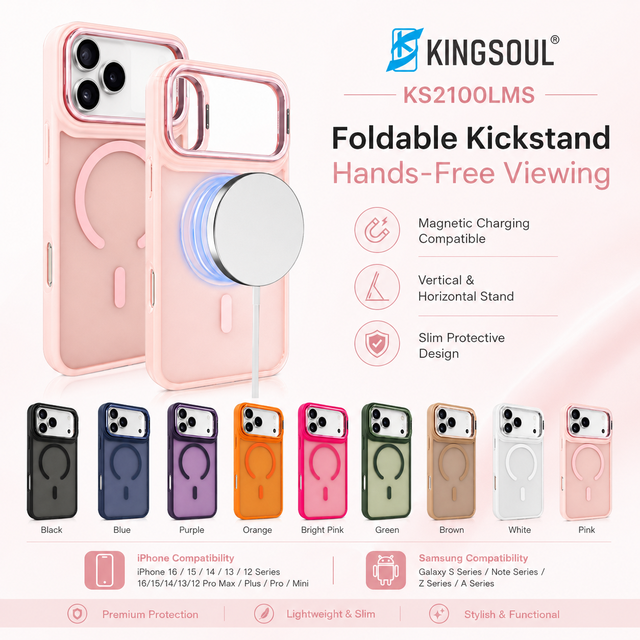 Foldable Metal Kickstand Cartoon Design TPU+PC Electroplate 360 Protection Full Body Case for & for 17/16/15 Matte