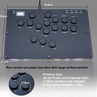 Hitbox Deluxe Edition Mechanical Gaming Keyboard with RGB Backlit PS5 Fighting-Style Joystick Large Size 16 Tactile Keycaps