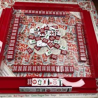 Jeu de Mahjong Américain Thème Cola Vintage en Acrylique avec Pions Design Bouchon de Bouteille Ours Polaire – Cadeau Idéal pour Soirée Jeu