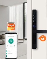 Serrure de porte coulissante intelligente en alliage d'aluminium étanche avec empreinte digitale et stockage cloud compatible Tuya TTlock