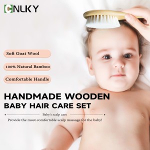 3 pezzi eco-friendly Set spazzola per capelli e pettine in bambù antistatico per massaggio del cuoio capelluto - Product Image 3