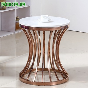 New Design <strong>White</strong> Marble Top Steel <strong>Corners</strong> for Coffee <strong>Tables</strong> <strong>Corner</strong> <strong>Table</strong> for Living Room - Product Image 1