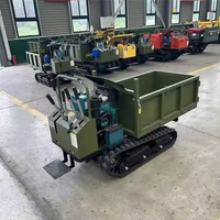 Chariot à roues motorisé tout-terrain, mini-dumper électrique à chenilles de 1 tonne, transporteur autochargeur